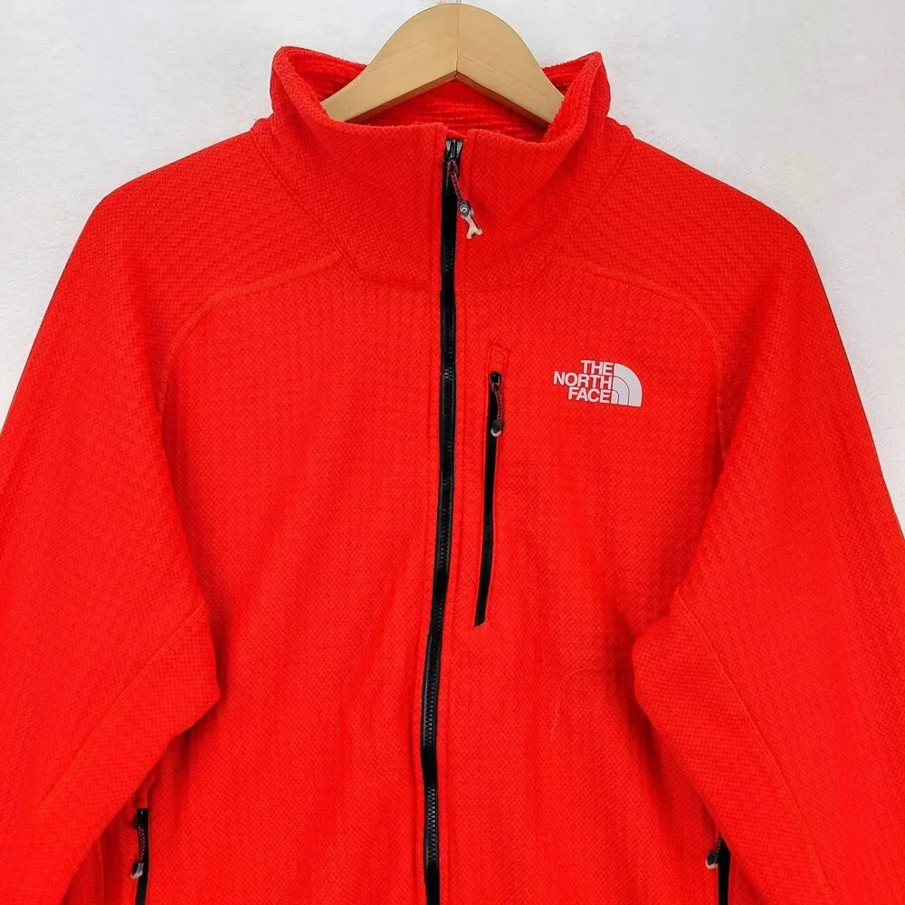 The North Face Summit Series Jacket Mens L Red Full Zip L2 FuseForm Grid Fleece